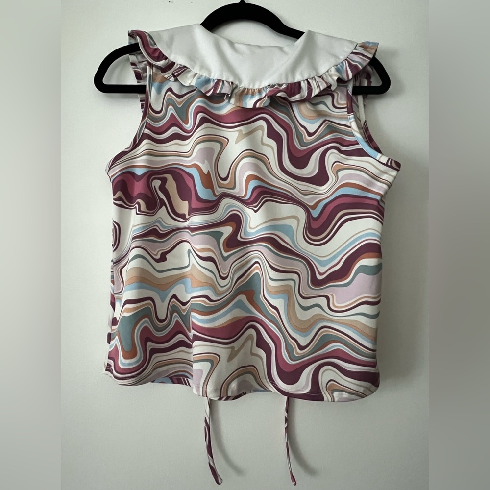AVA ROSE BLOUSE | MARBLE SWIRL | SIZE S - Picture 4 of 6